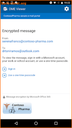 O365 Message Encryption Viewer screenshot
