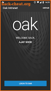 Oak Intranet screenshot