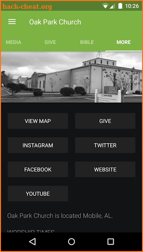 Oak Park Church screenshot