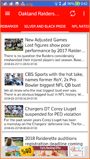 Oakland Raiders All News screenshot