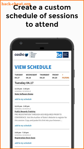 OASBO Events screenshot