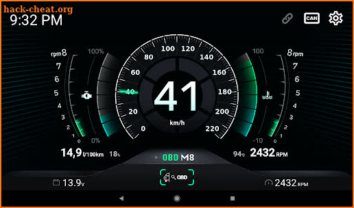 OBD M8 (OBD Mate) - ELM327 Teyes car dashboard screenshot