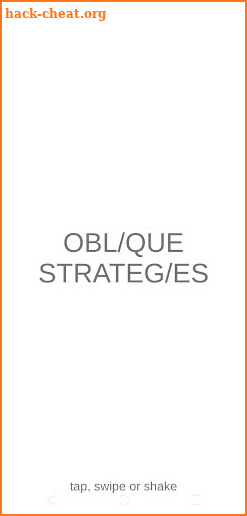Oblique Strategies SE screenshot