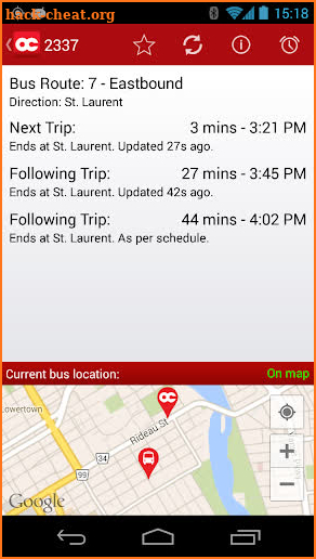 OC Transpo Tracker screenshot