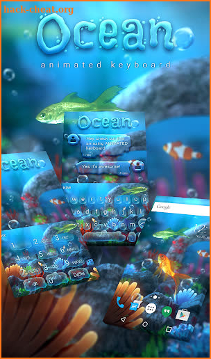 Ocean Animated Keyboard + Live Wallpaper screenshot