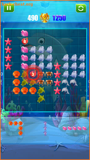 Ocean Block Puzzle Mania Game screenshot