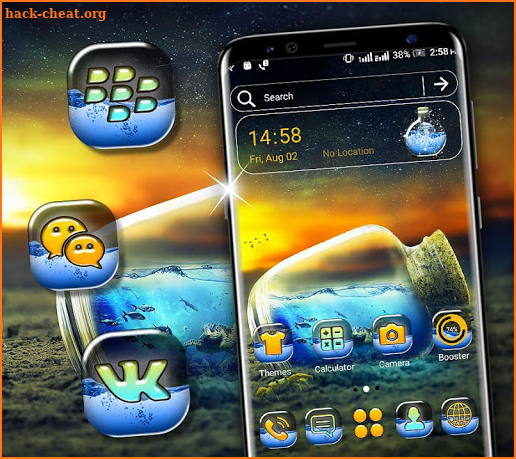 Ocean in Bottle Launcher Theme screenshot