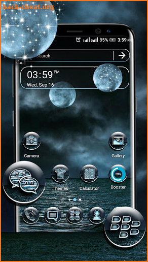 Ocean Moon Night Launcher Theme screenshot