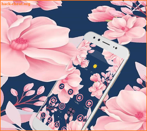 Ocean Pink Flowers Theme screenshot