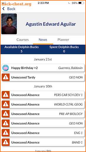 OCSD FOCUS Educational Portal screenshot