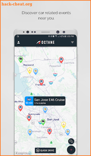 Octane - Find car events and go on epic drives screenshot
