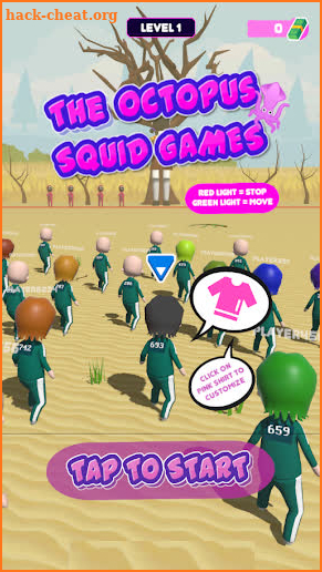 Octopus Squid Games 3D Online screenshot