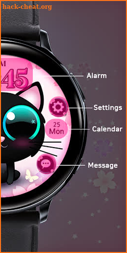 Odd-eye Balck Cat_Watchface screenshot