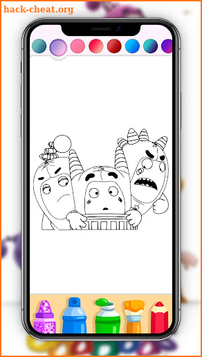 Oddbods Coloring Game Page screenshot