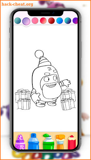 Oddbods Coloring Game Page screenshot