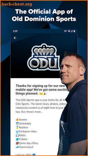 ODU Sports 360 screenshot