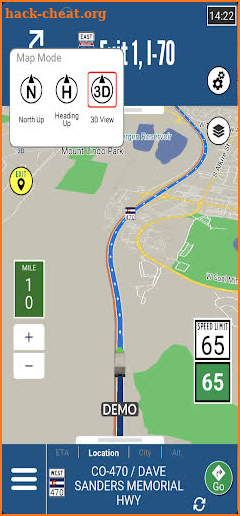 Odyssey Truck GPS screenshot
