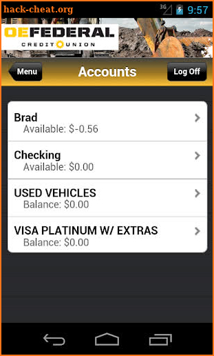 OEFCU Mobile Banking App screenshot
