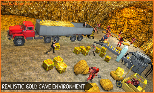 Off-Road Gold Transport Trailer Trucker 3D screenshot