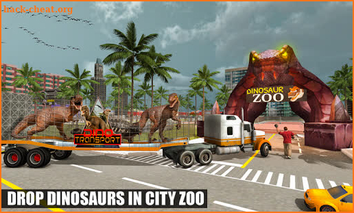 Off-Road Jurassic Zoo World Dino Transport Truck screenshot