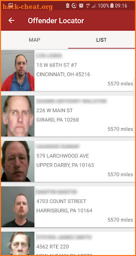 Offender Locator screenshot