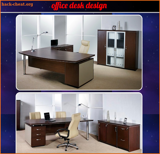 office desk design screenshot