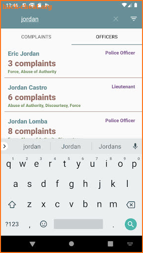 Officer Complaints New York screenshot