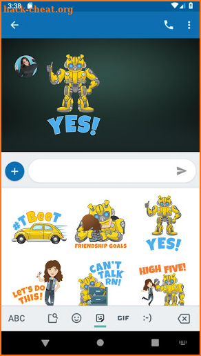 Official Bumblebee Stickers for Gboard screenshot