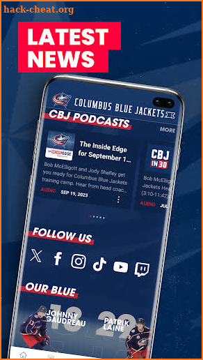 Official Columbus Blue Jackets screenshot
