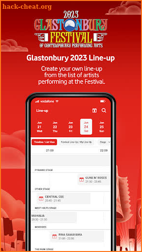 Official Glastonbury App 2023 screenshot
