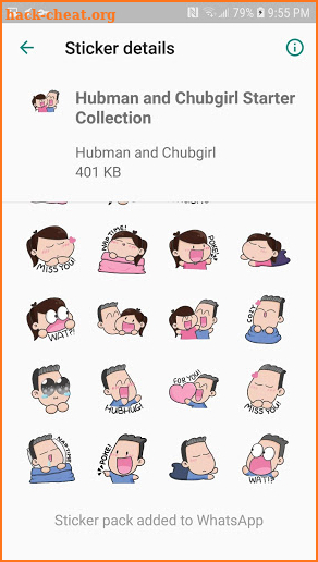 Official Hubman and Chubgirl Stickers for Whatsapp screenshot