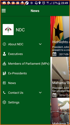 Official NDC App screenshot