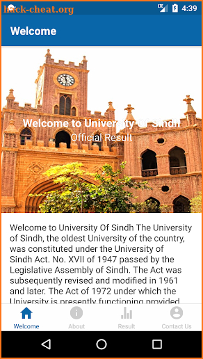 Official Results - University Of Sindh screenshot