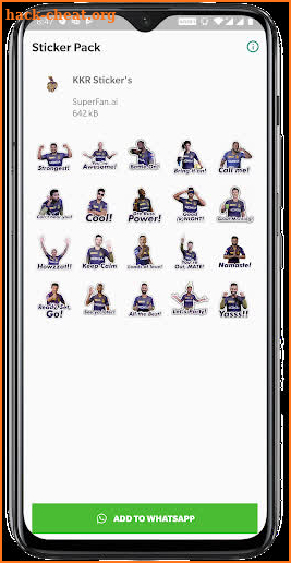 Official Stickers by KKR - WA Stickers App screenshot