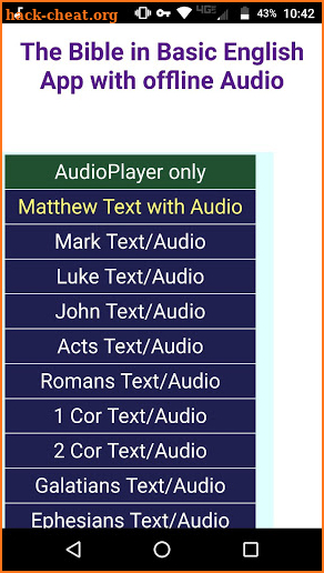 Offline Audio Bible - Bible in Basic English screenshot