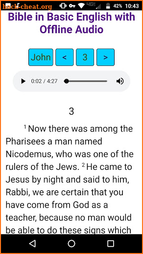 Offline Audio Bible - Bible in Basic English screenshot