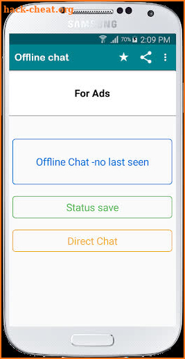 Offline Chat -no last seen, blue tick for WhatsApp screenshot