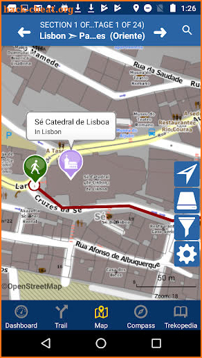 Offline Maps: Camino Portugués - Lisbon to Porto screenshot