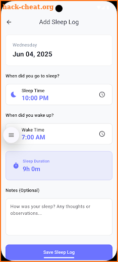 Offline Sleep Journal screenshot