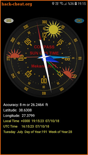 Offline Sun Phases Plus GPS & Compass ( Military ) screenshot