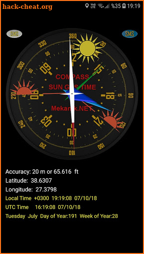 Offline Sun Phases Plus GPS & Compass ( Military ) screenshot