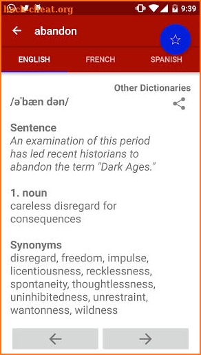 Offline Thesaurus Dictionary Pro screenshot