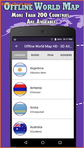 Offline World Map HD - 3D Atlas screenshot
