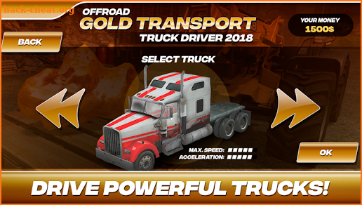 Offroad Gold Transport Truck Driver screenshot