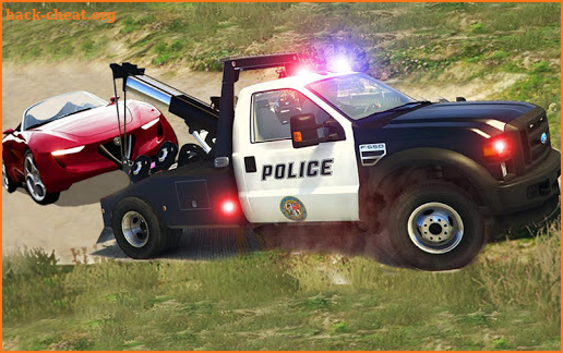 Offroad Police 4x4 Tow Truck Trailer Rescue screenshot