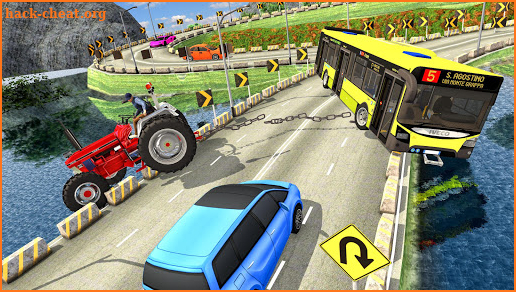 Offroad Towing Chained Tractor Bus 2019 screenshot