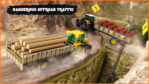 Offroad Tractor Trolley Cargo Driving screenshot