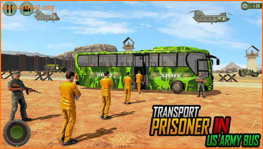 Offroad US Army Prisoner Bus Border Transport screenshot