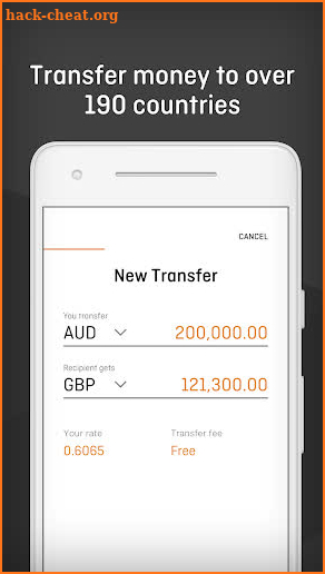 OFX Money Transfer screenshot