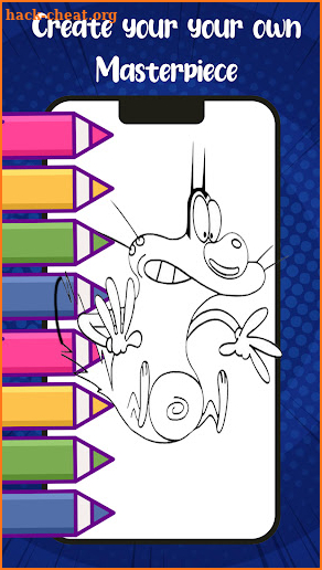 Oggy Coloring - Cockroaches  cartoon screenshot